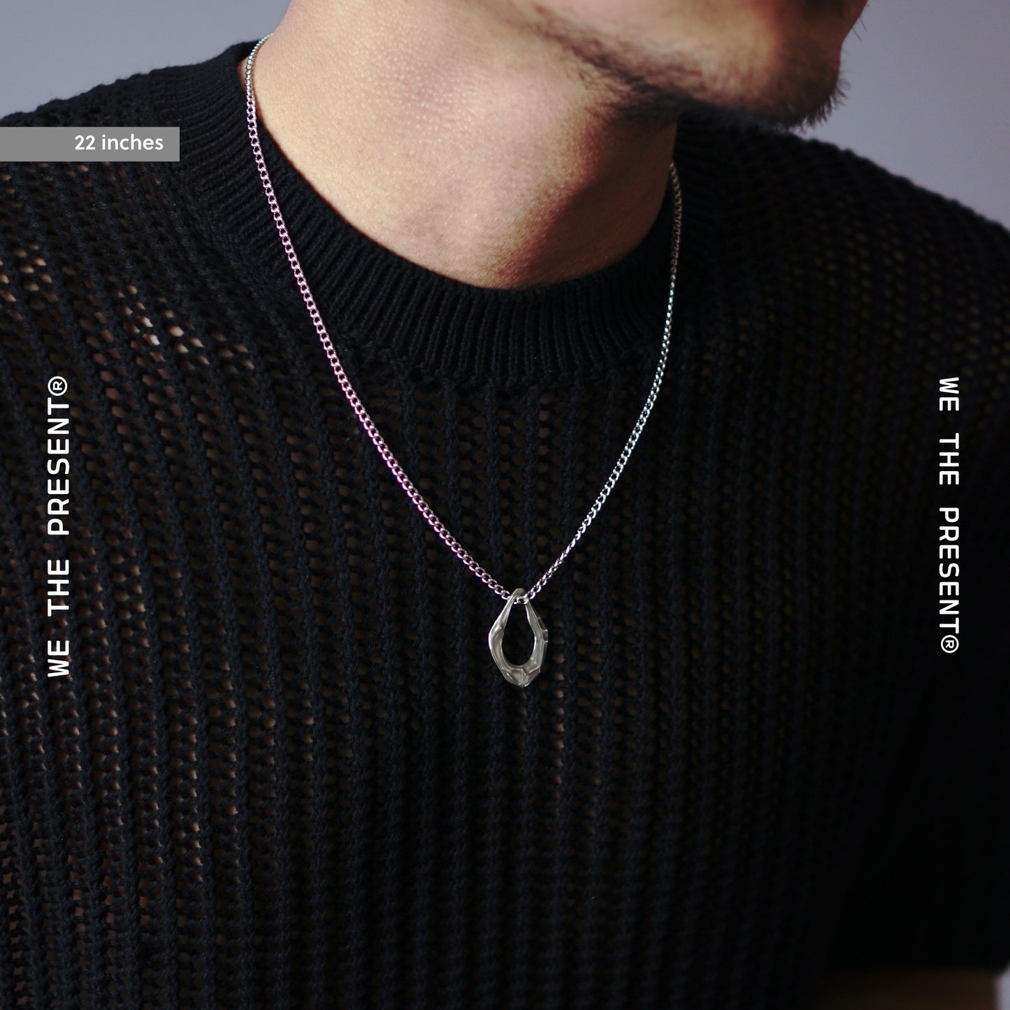 We The Present Devin Textured Pendant Necklace