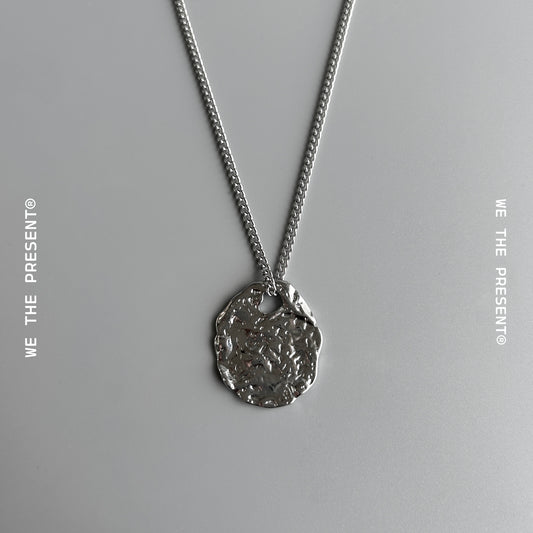 Molten Silver Pendant - Large Necklace
