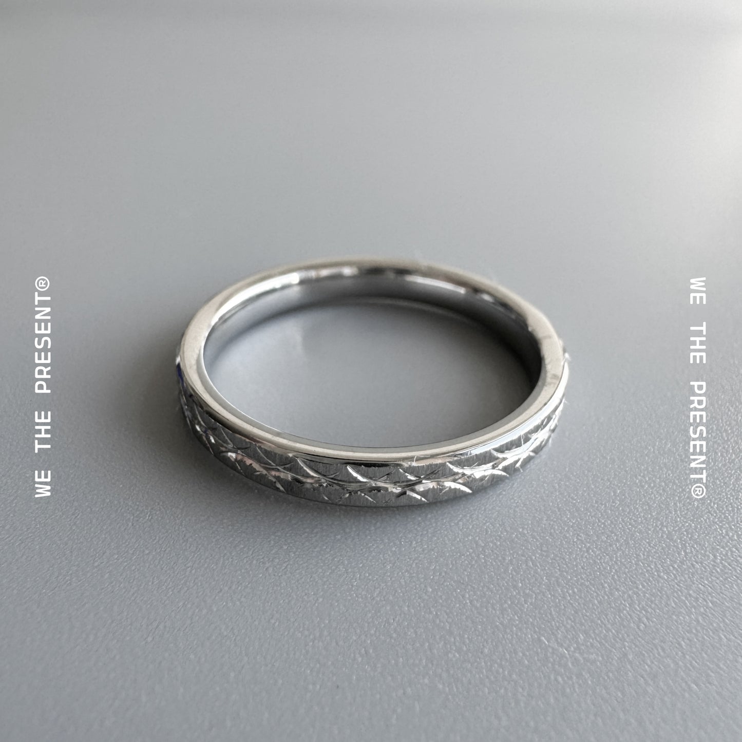 Etched Ethnic Silver Ring