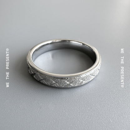 Etched Crossed Ring