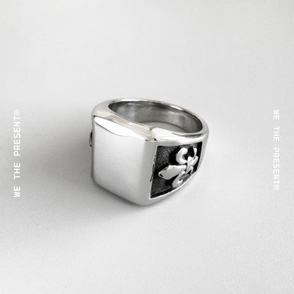Maverick Fleur Stainless Steel Silver Ring