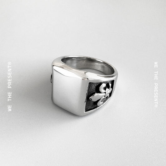 Maverick Fleur Stainless Steel Silver Ring