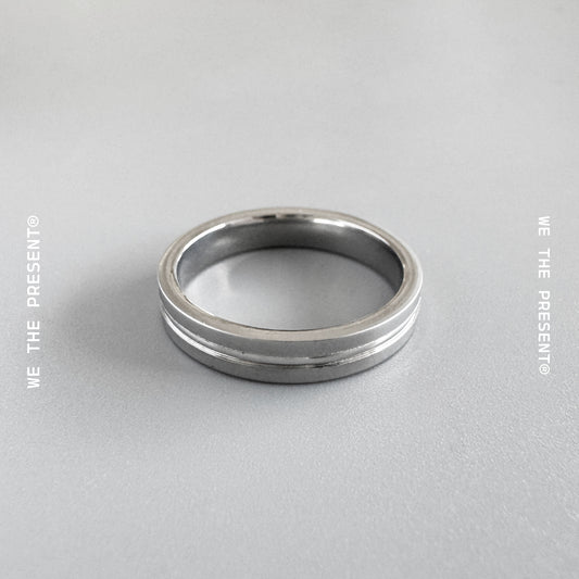 Dustin Stainless Steel Silver Ring