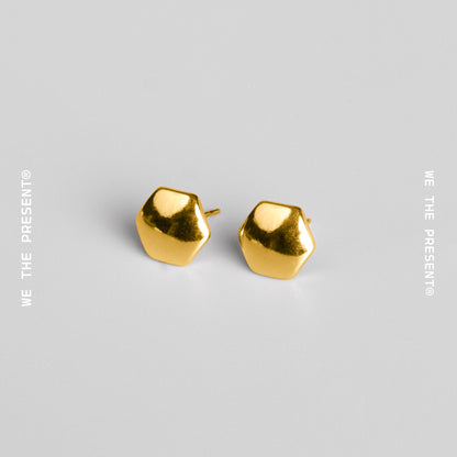 We The Present Blake 14 Gold Vermiel Stud Earrings